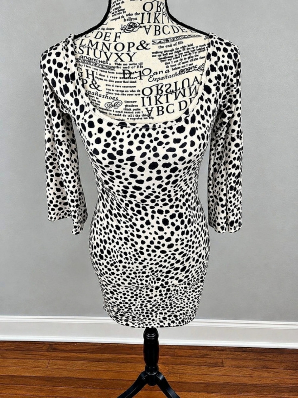 ASOS Animal Print Mini Dress White & Black Like New